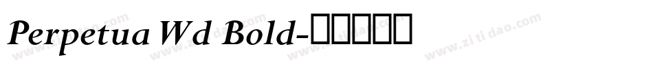 Perpetua Wd Bold字体转换